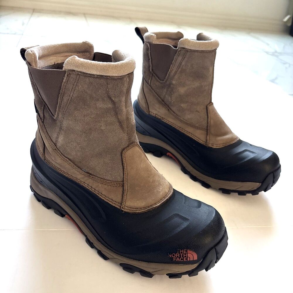 The North Face Mens Chilkat Pull-on Waterproof Insulated Brown Boots Sze 7